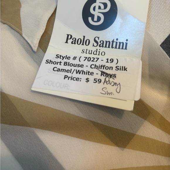 Vintage nwt Paolo Santini chiffon silk retro boho blouse - Picture 6 of 6